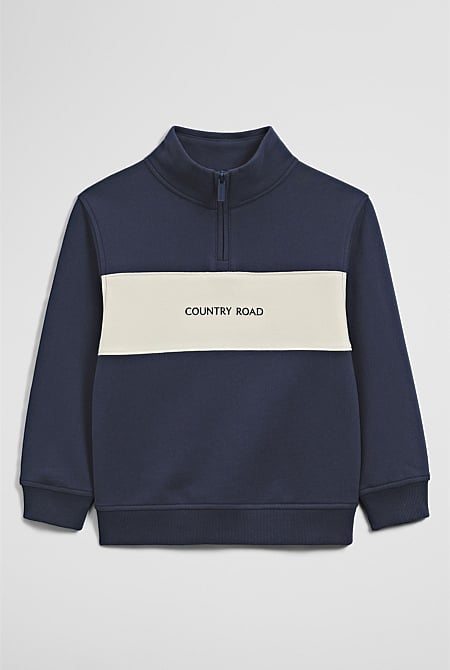 Panelled 1/4 Zip Sweat