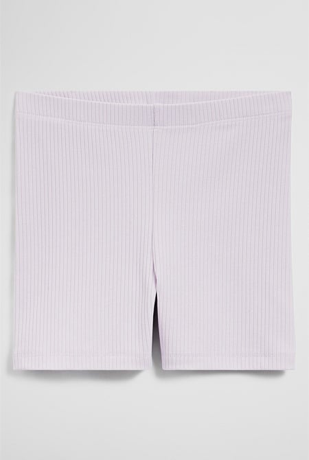 Organically Grown Cotton Blend Rib Bike Short