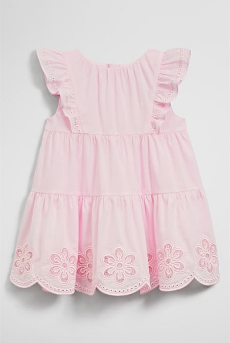 Sleeveless Scallop Frill Dress