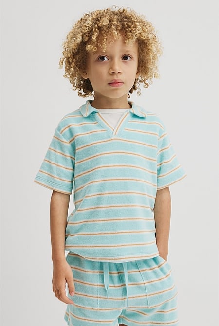Short Sleeve Relaxed Terry Polo