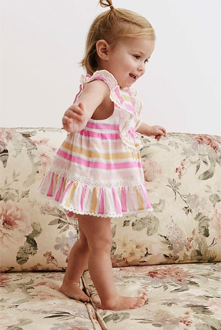 Sleeveless Print Romper Dress
