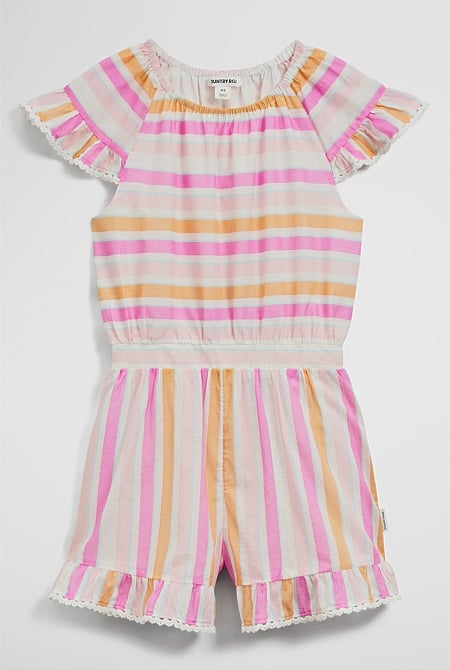 Short Sleeve Frill Playsuit