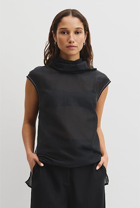 Rolled Neck Top