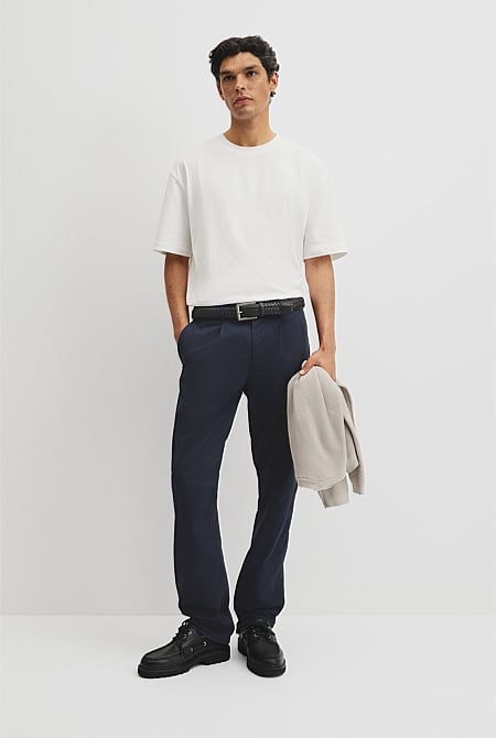 Australian Cotton Pleated Chino