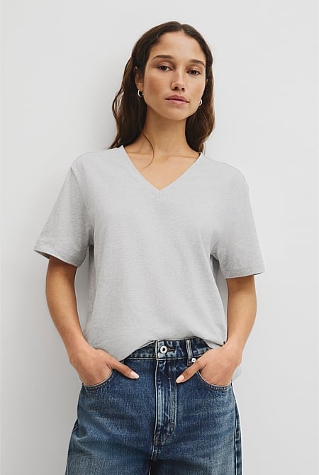 Australian Cotton V-Neck T-Shirt