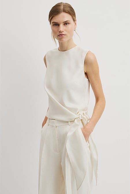 Asymmetrical Washable Silk Tank