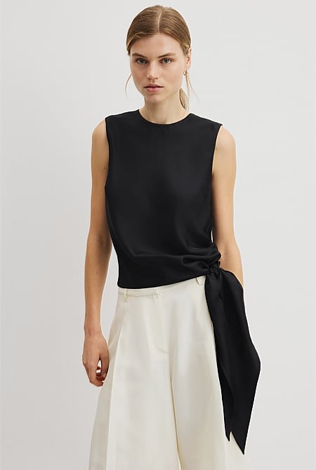 Asymmetrical Washable Silk Tank
