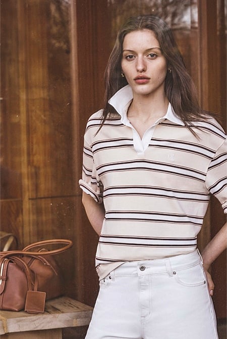 Stripe Rugby Polo