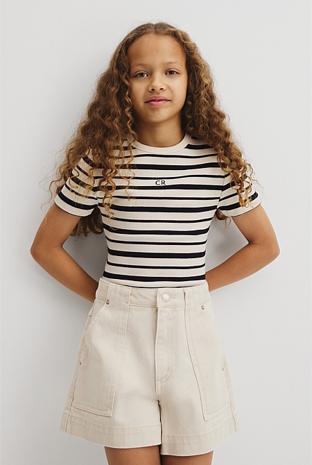 Teen Short Sleeve Rib T-Shirt