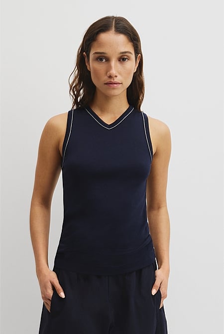 Contrast Stitch Tank