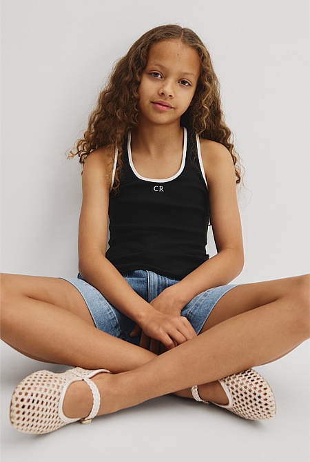 Teen Sleeveless Rib Tank