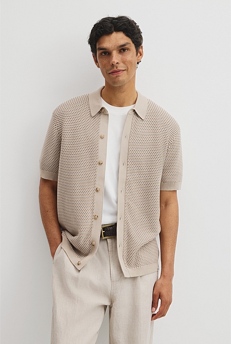 Australian Cotton Jacquard Knit Shirt