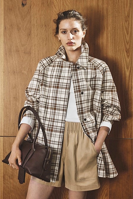 Plaid Swing Coat