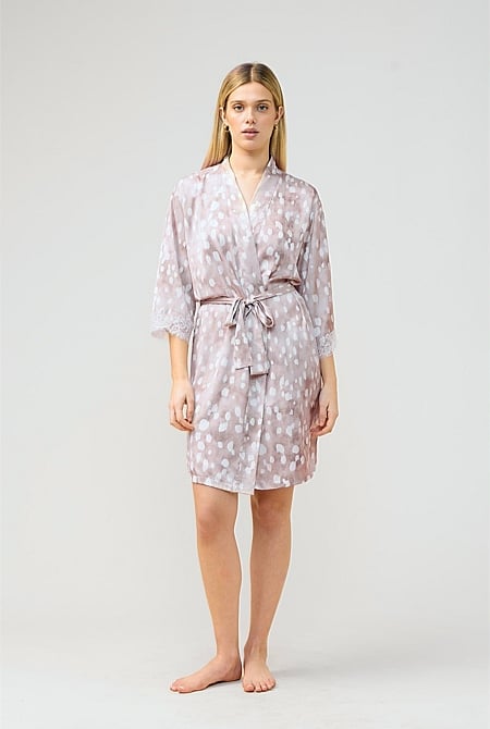 Hadley Brown Spot Robe