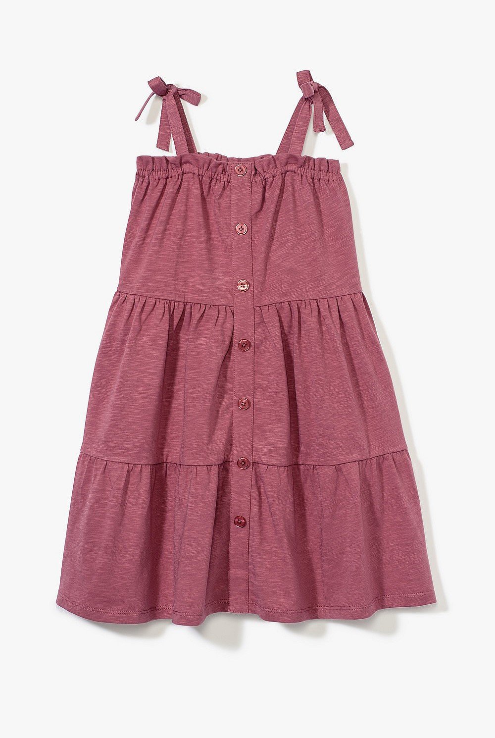 Organically Grown Cotton Button Slub Dress