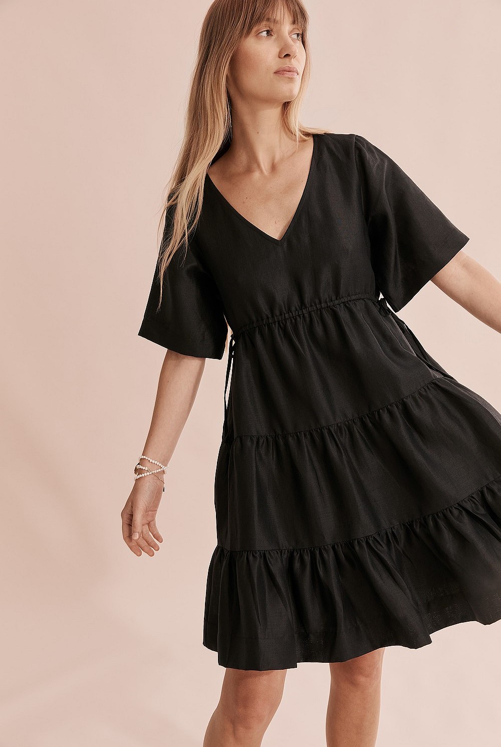 Side Tie Mini Dress