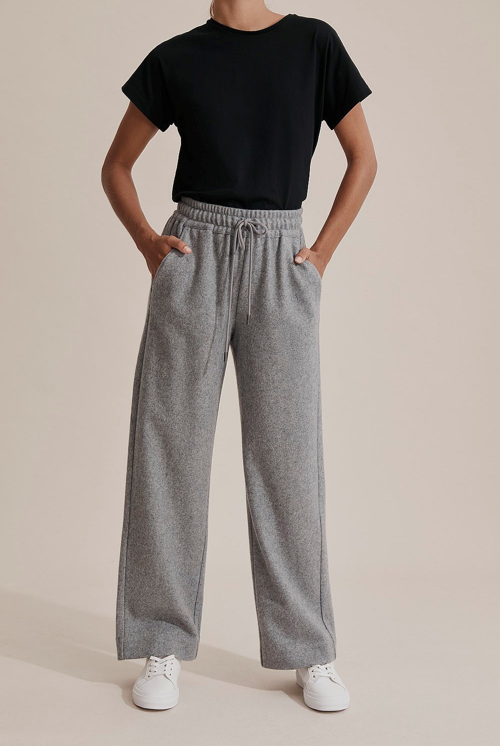 Felt Wide Leg Pant