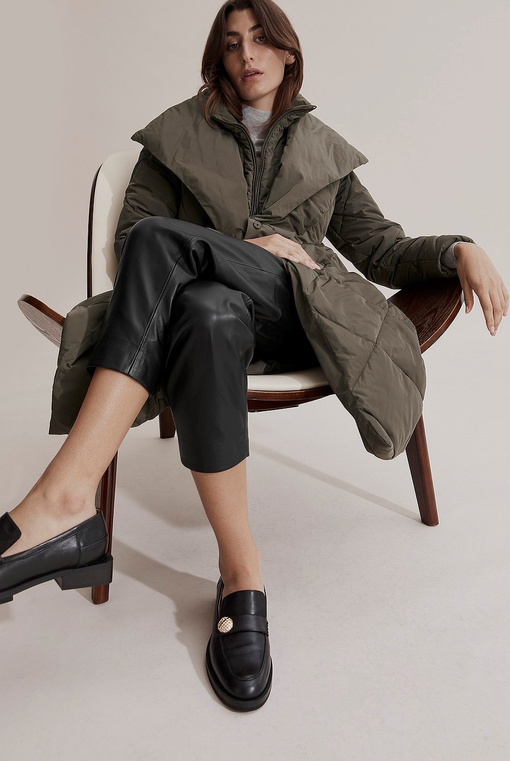 Polyester Wrap Longline Puffer