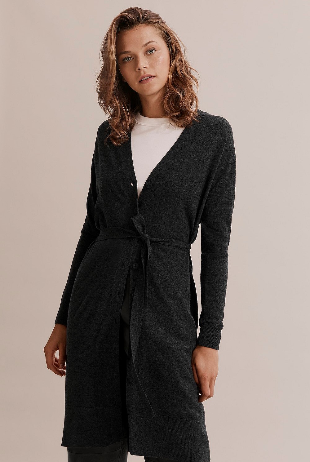 Australian Merino Wool Silk Longline Cardigan