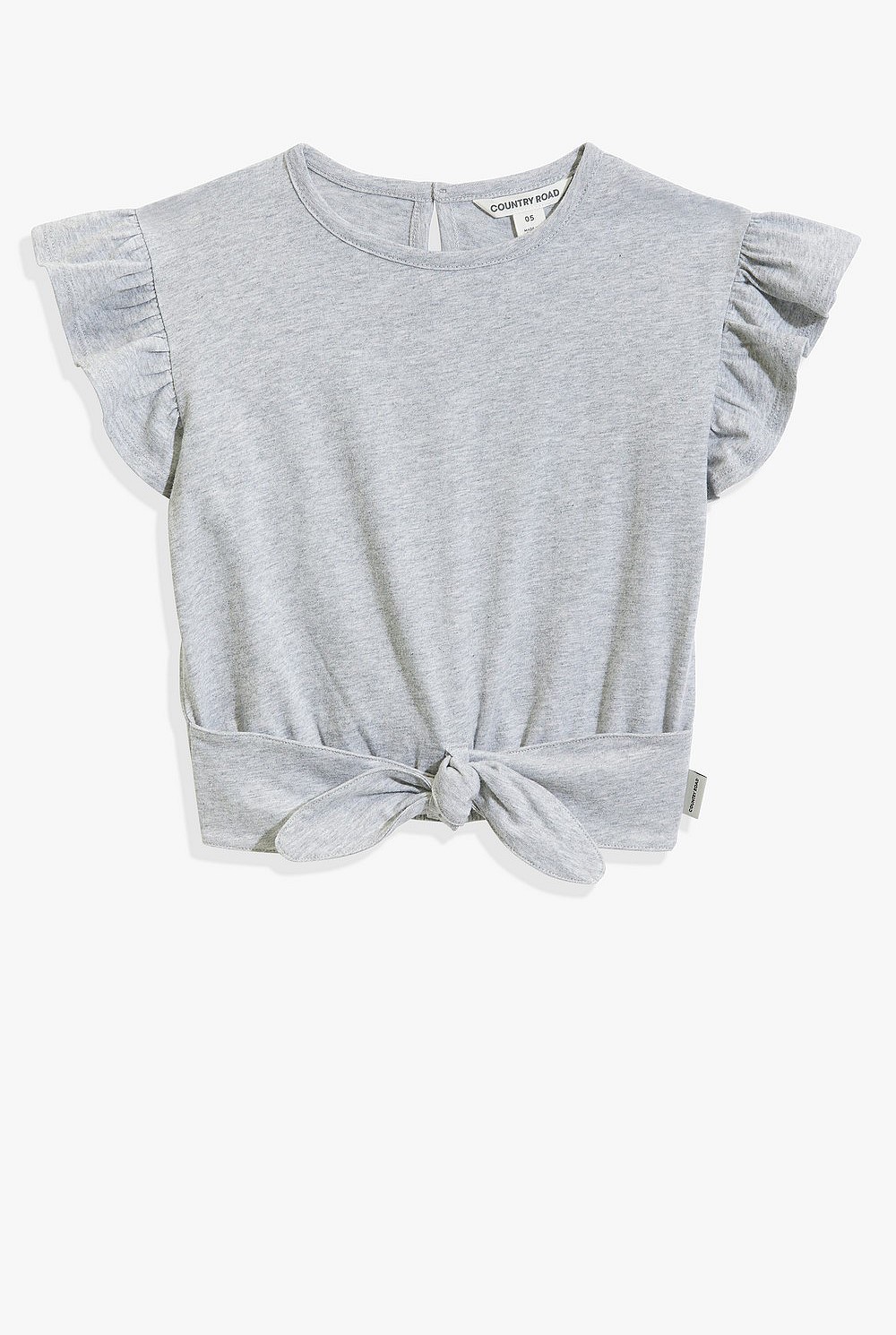 Organically Grown Cotton Tie Gathered T-Shirt