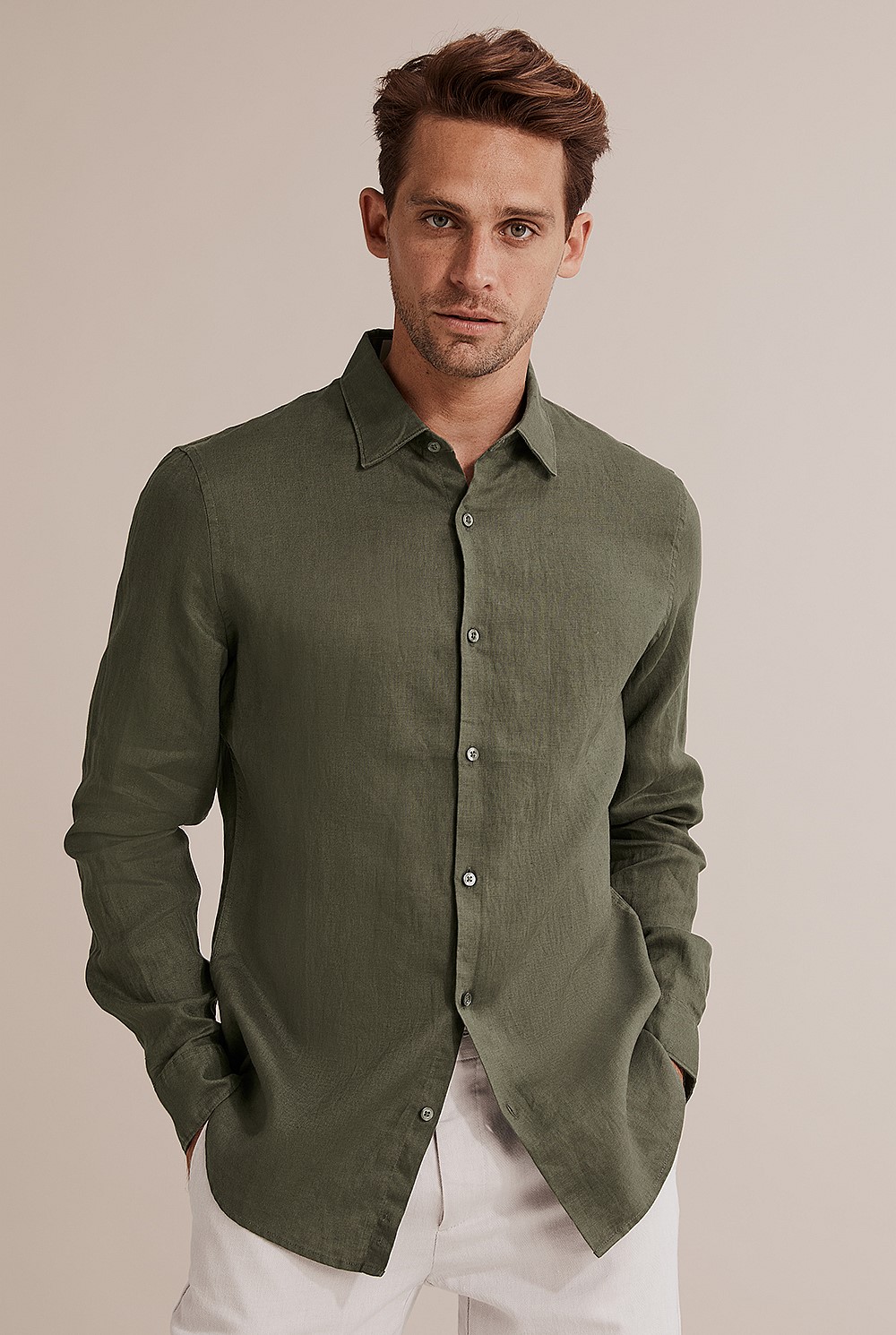 Slim Fit Organically Grown Linen Shirt