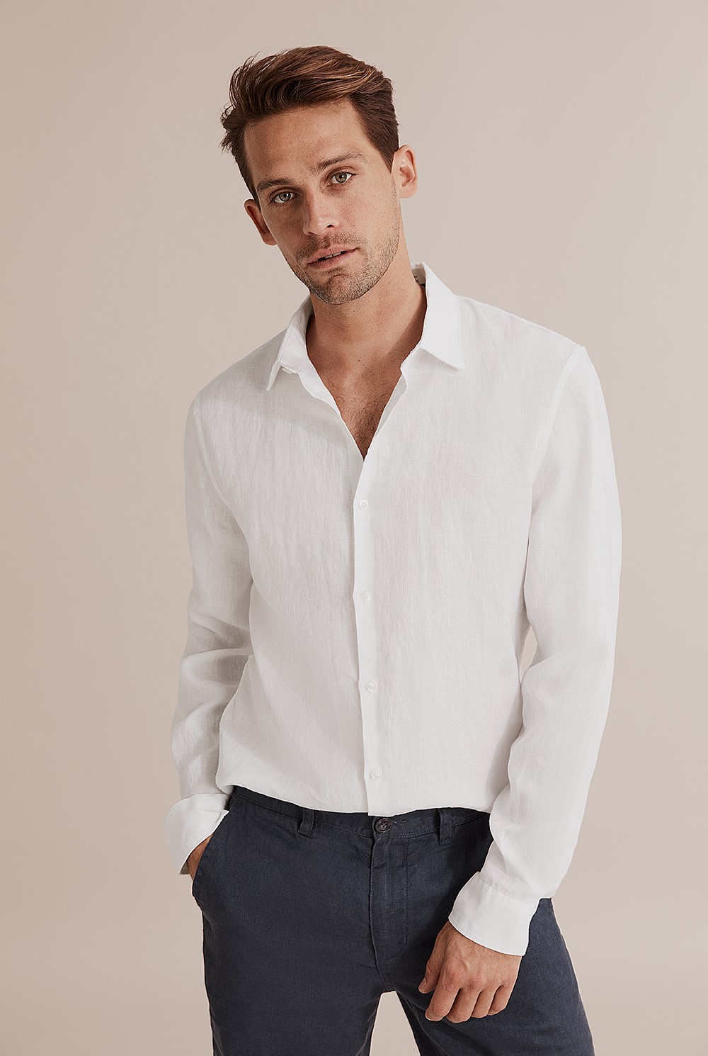 Slim Fit Organically Grown Linen Shirt