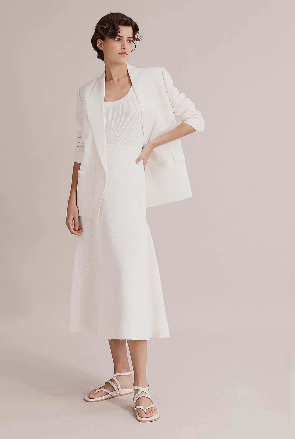 Textured Pull On Skirt