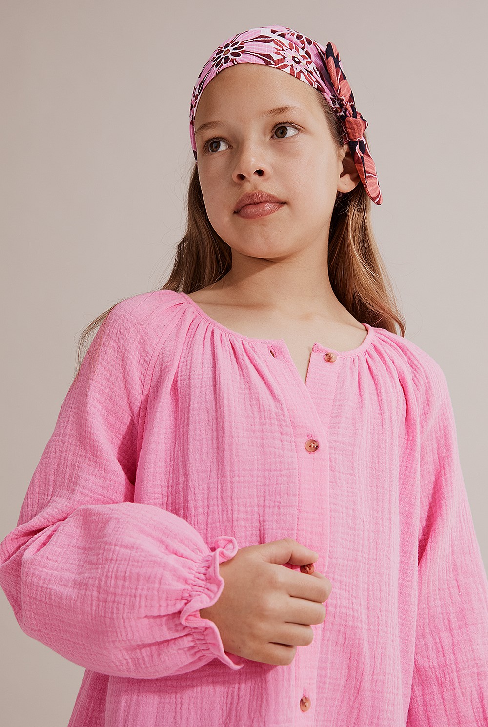 Long Sleeve Textured Shirt