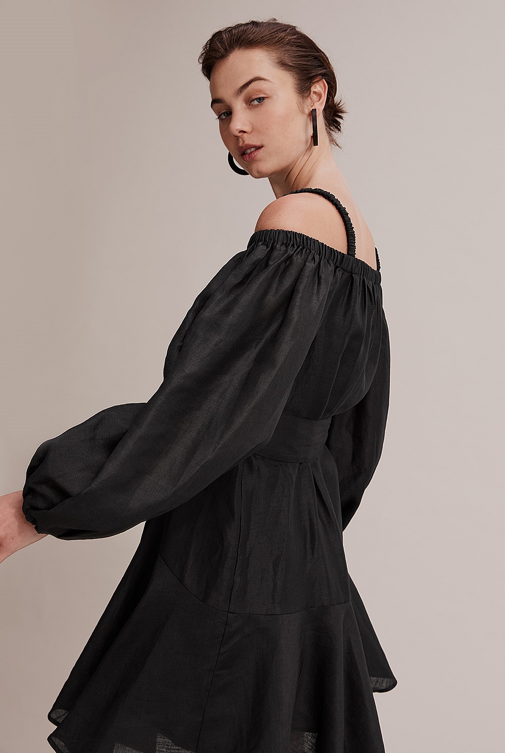 Ruched Strap Mini Dress