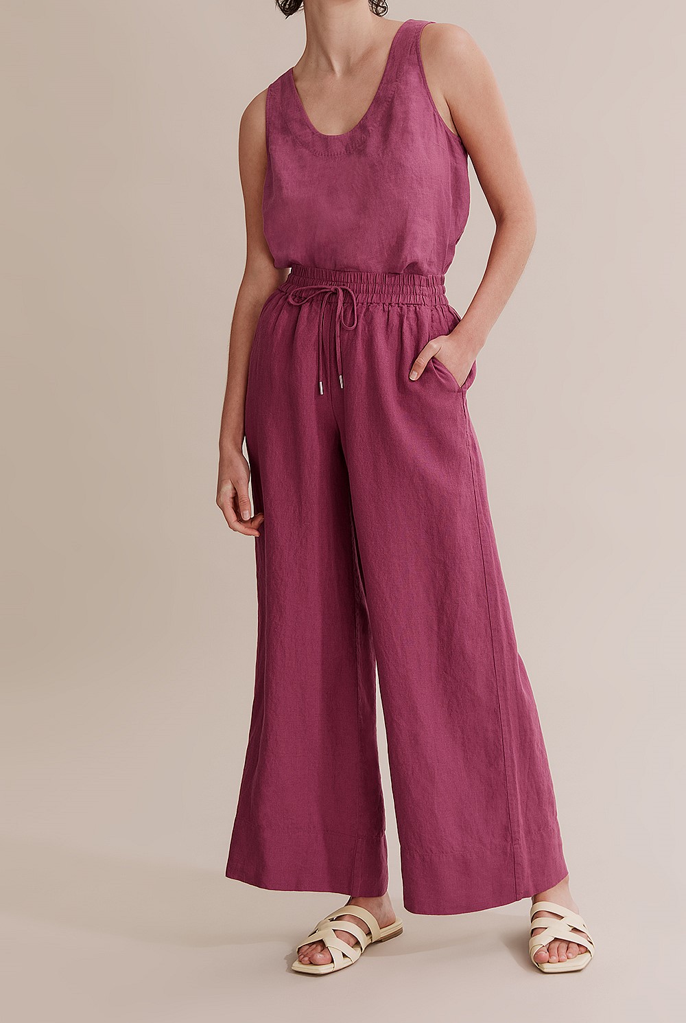 Organically Grown Linen Palazzo Pant