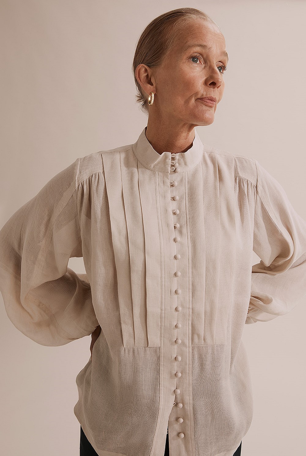 Bib Detail Blouse
