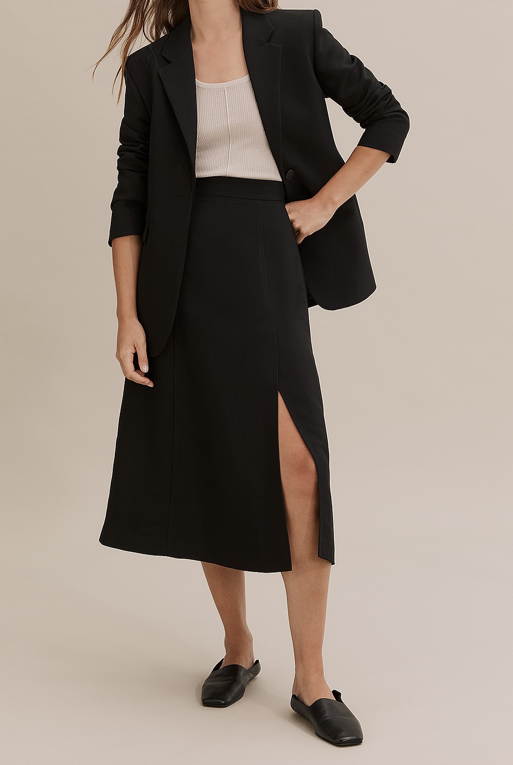 Structured Midi Skirt