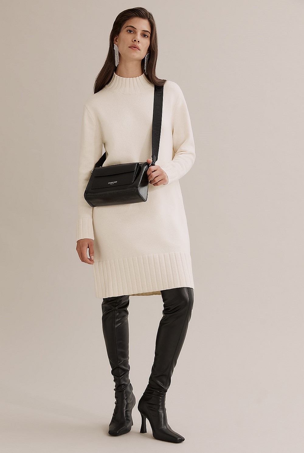 High Neck Mini Dress