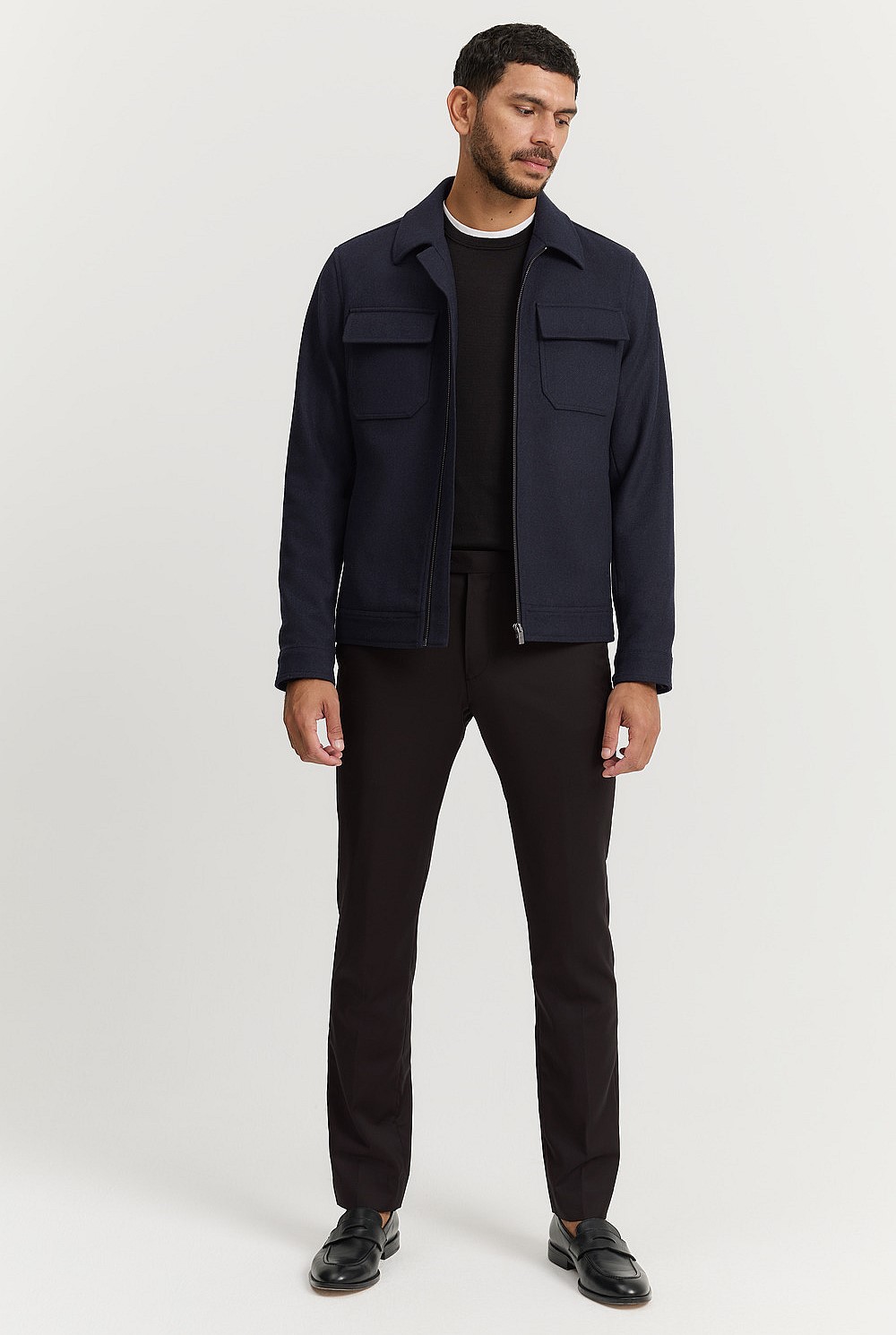 Wool Blend Shirt Jacket