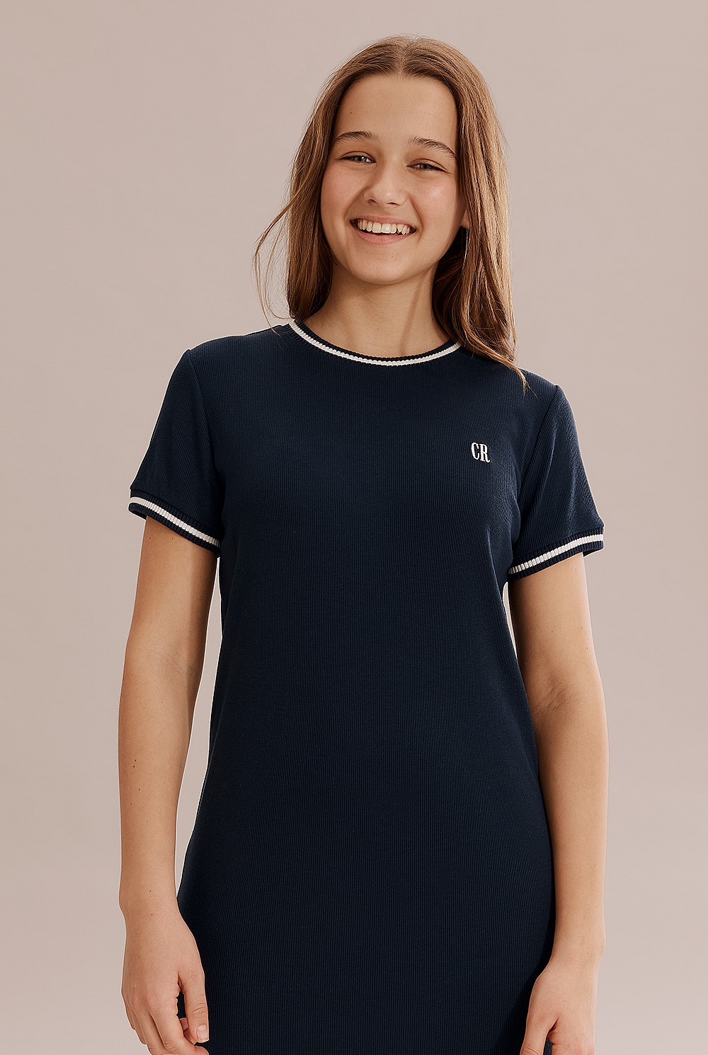 Teen Recycled Polyester Rib T-Shirt Dress