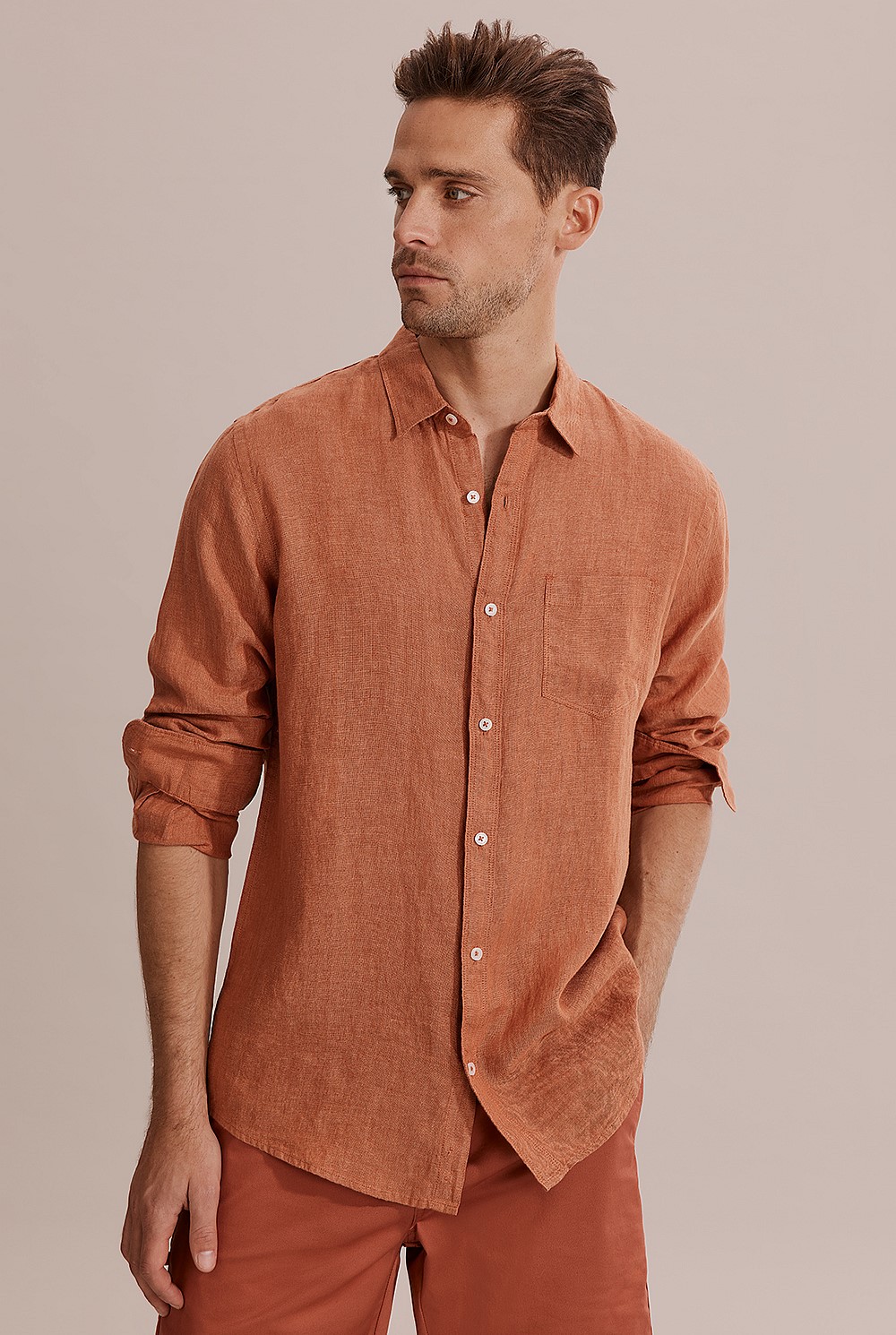 Regular Fit Linen Shirt