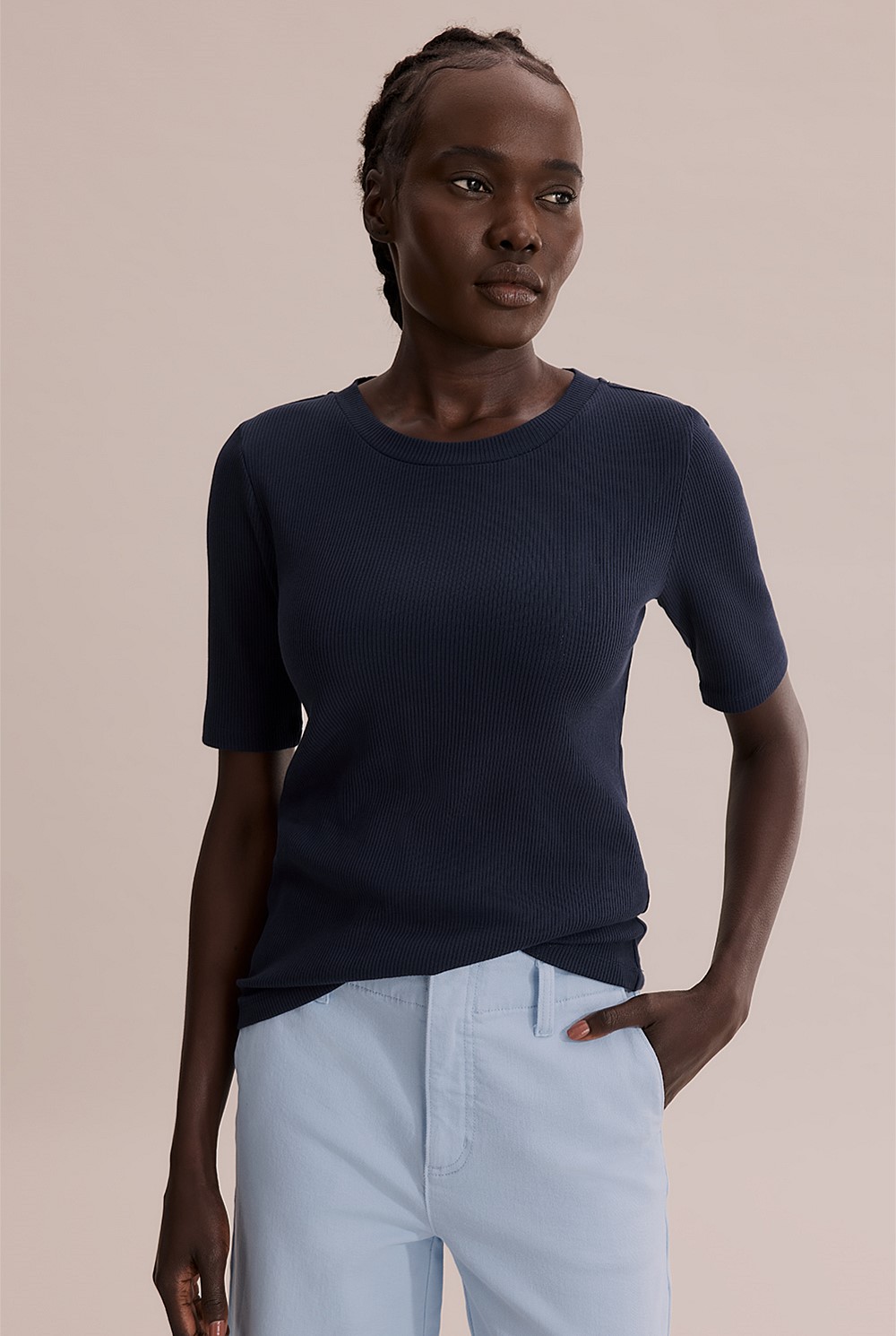 Fitted Rib T-Shirt