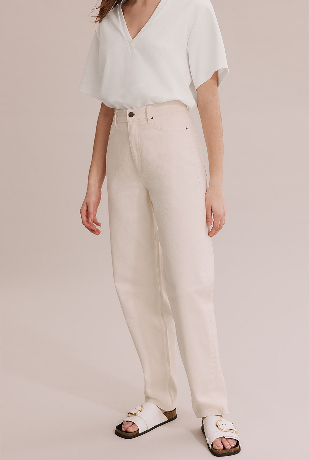 Cotton Relaxed Tapered Jean