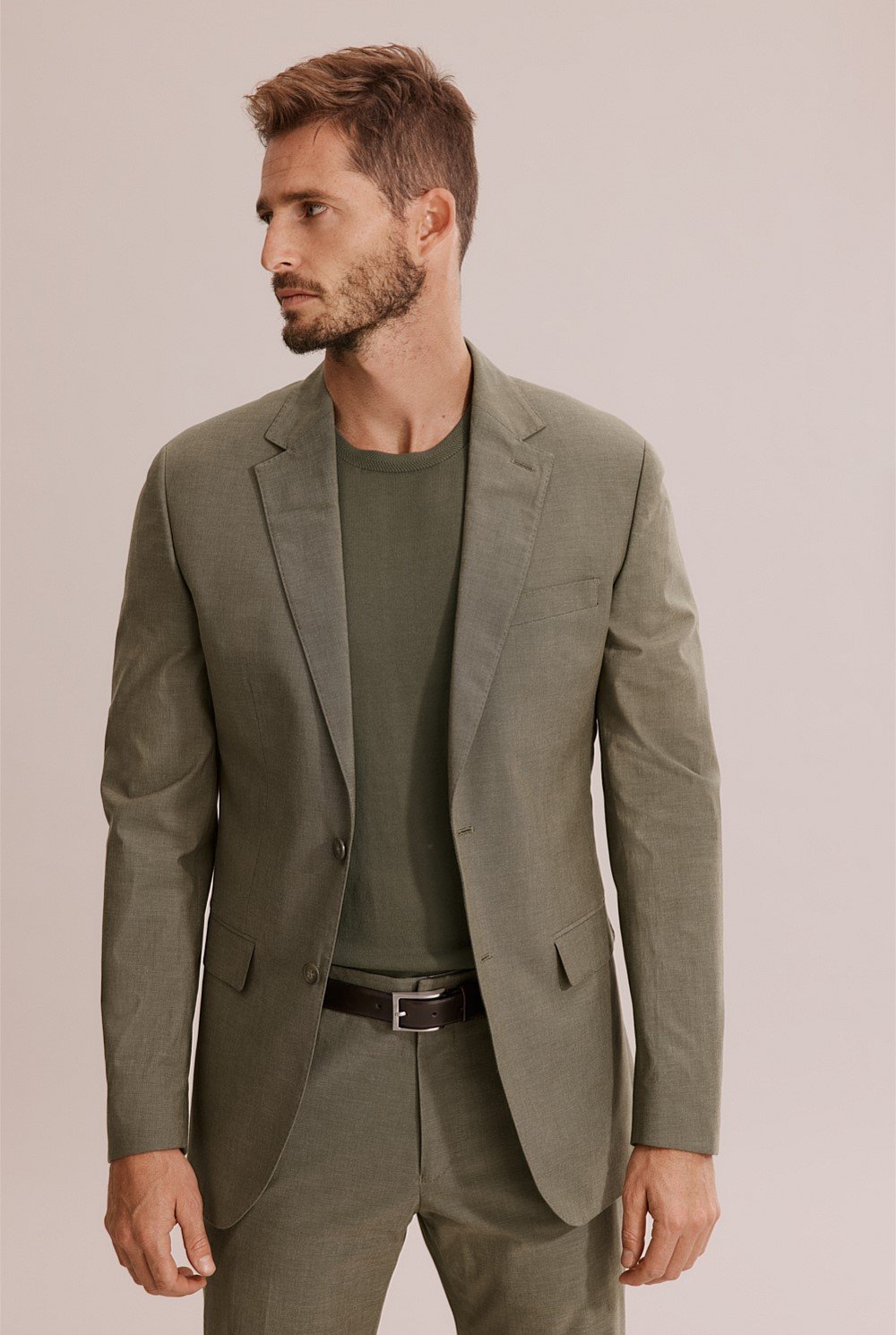 Slim Fit Cotton Stretch Blazer