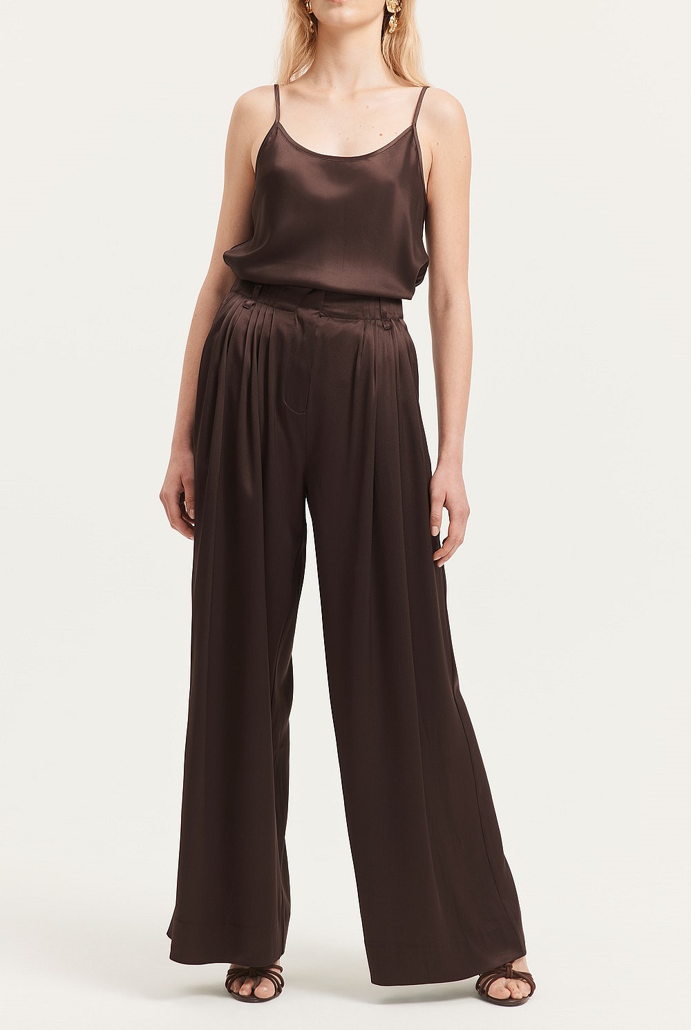 Satin Pleat Pant