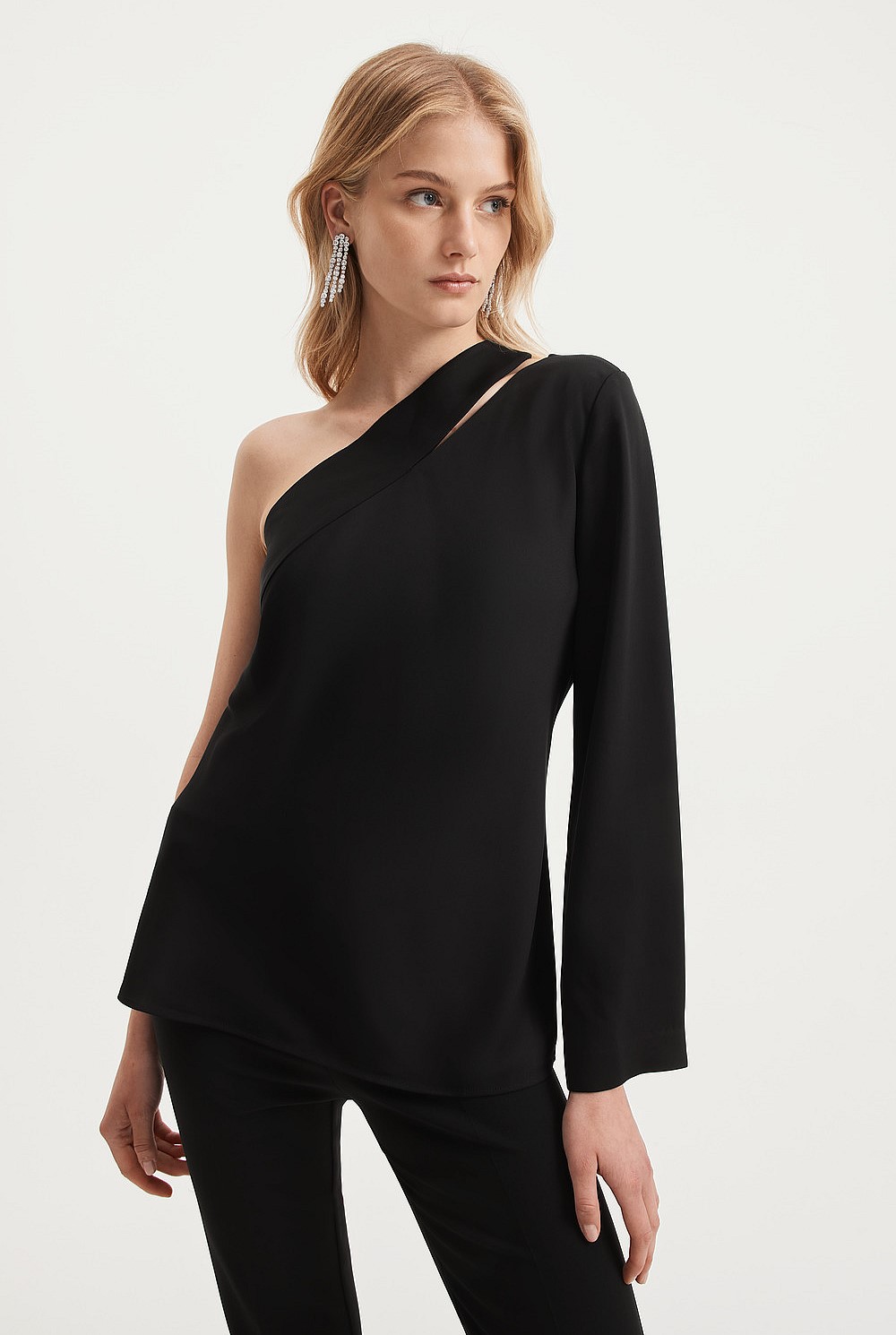 Draped Asymmetrical Blouse