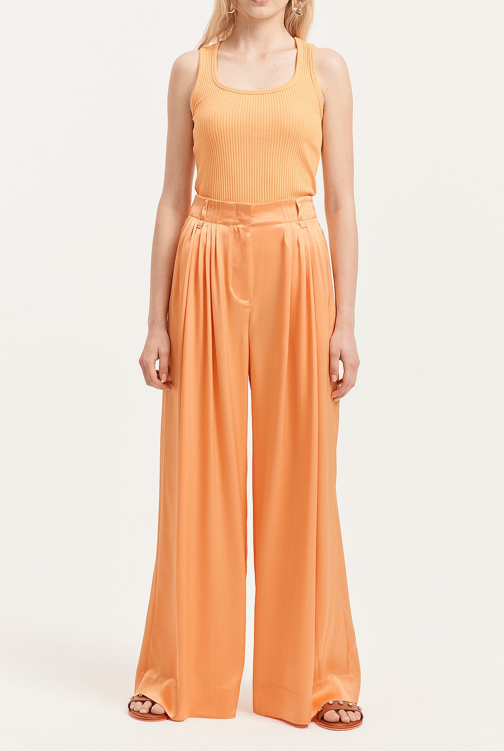 Satin Pleat Pant