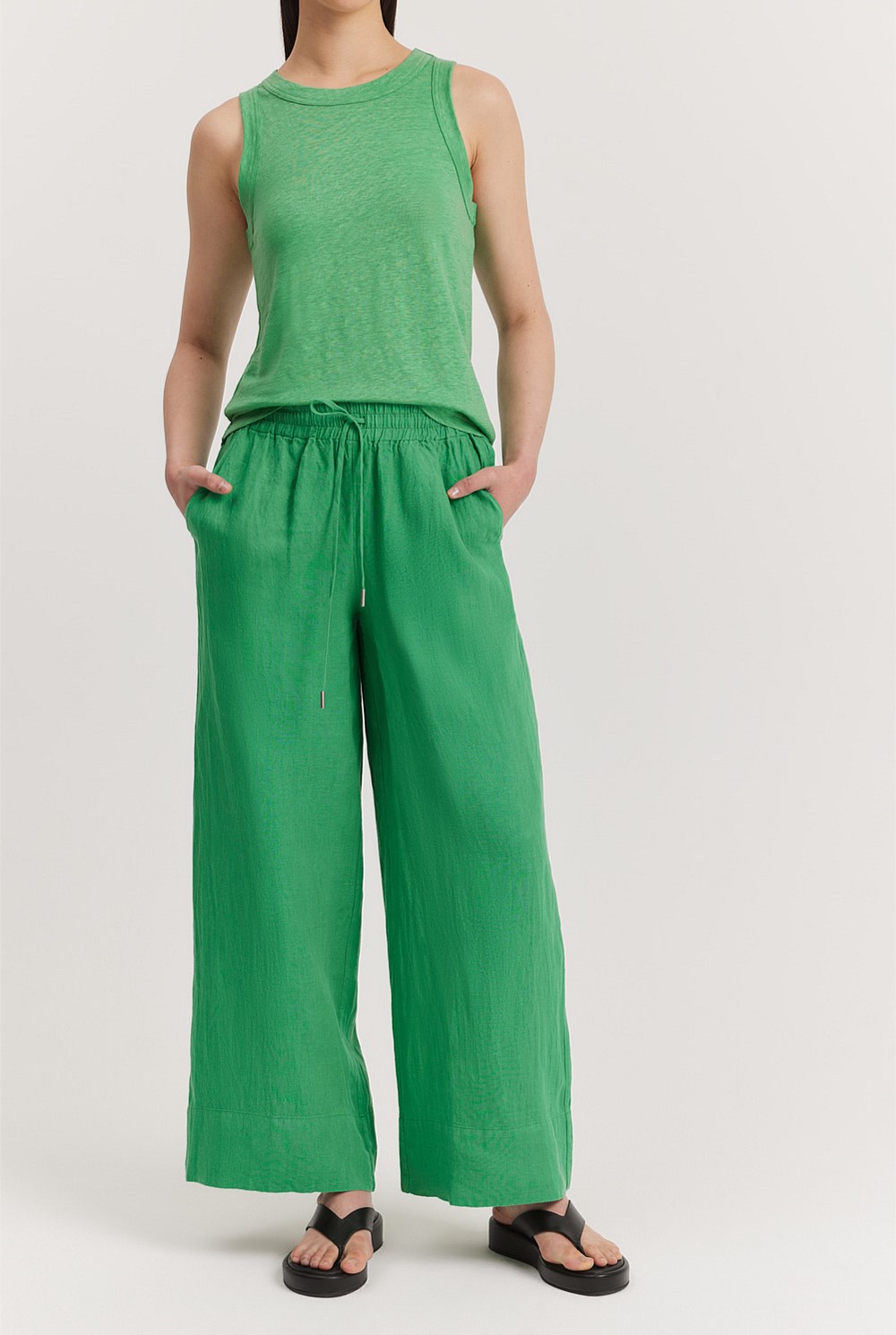 Organically Grown Linen Palazzo Pant