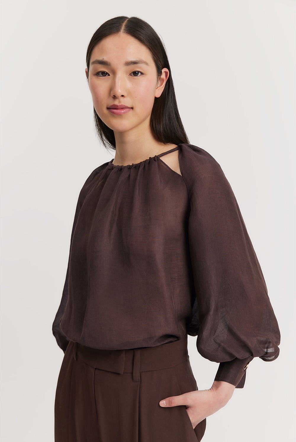 Cut-Out Detail Blouse