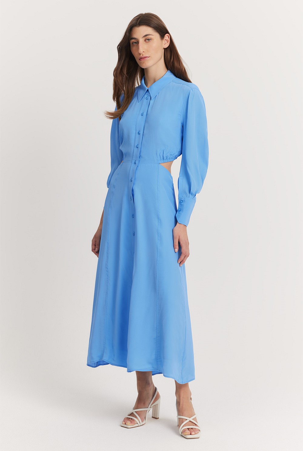 Gathered Detail Shirt Dress