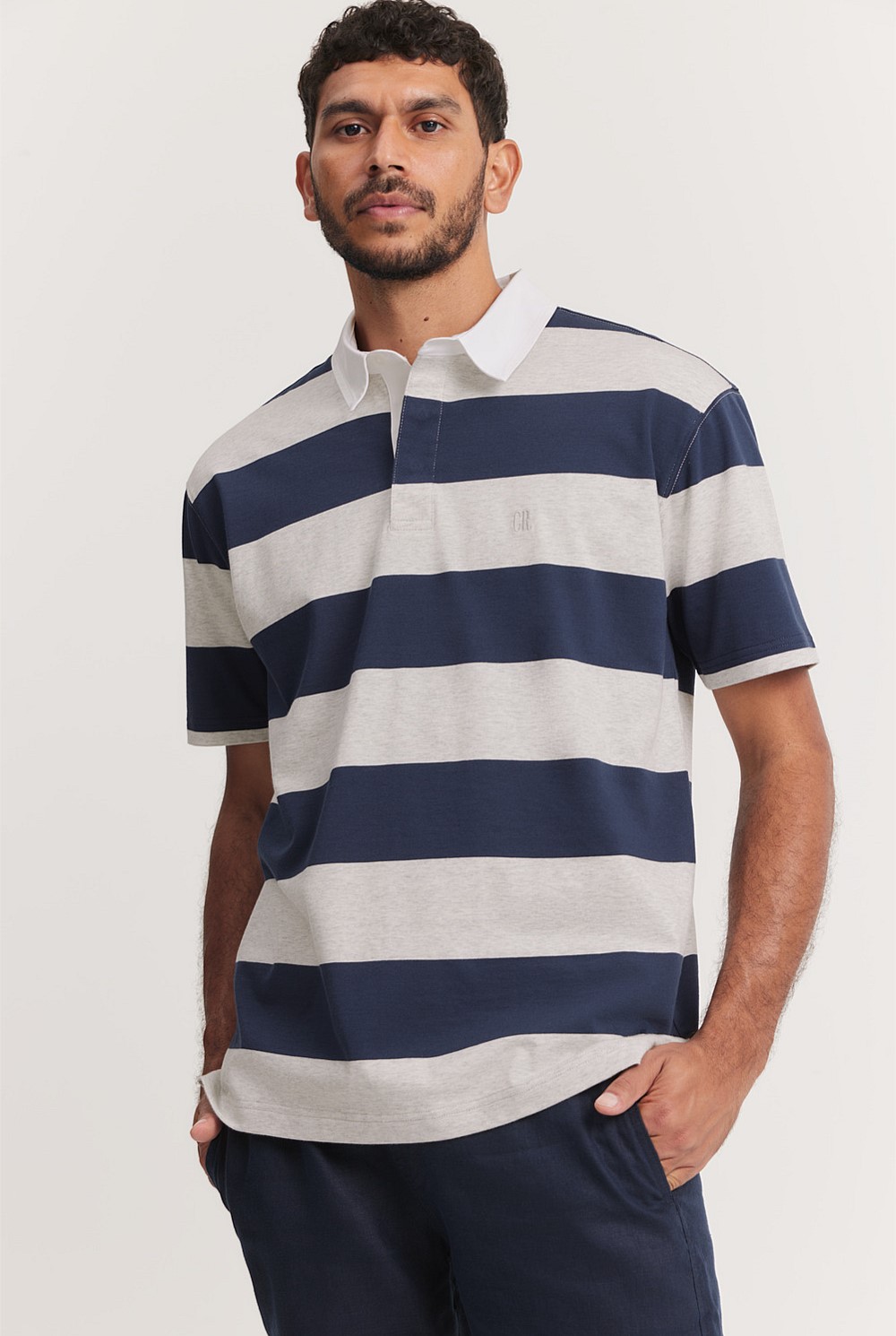 Australian Cotton Rugby Stripe Polo
