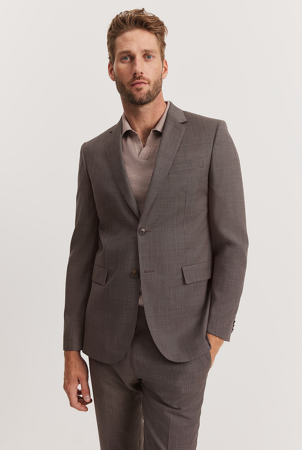 Regular Fit Textured Travel Jacket