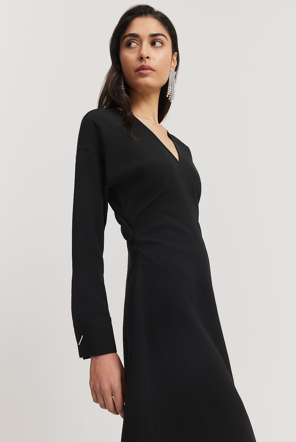 V-Neck Midi Dress