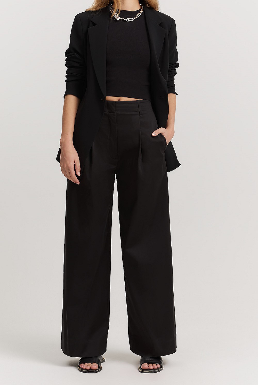 Cotton Wide Leg Pant