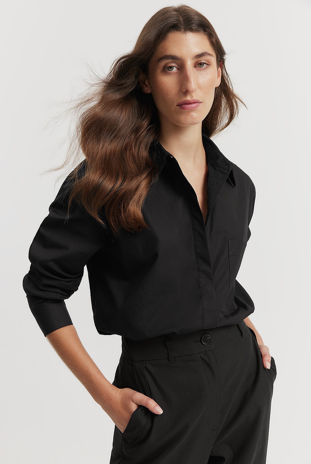Australian Cotton Poplin Relaxed Shirt